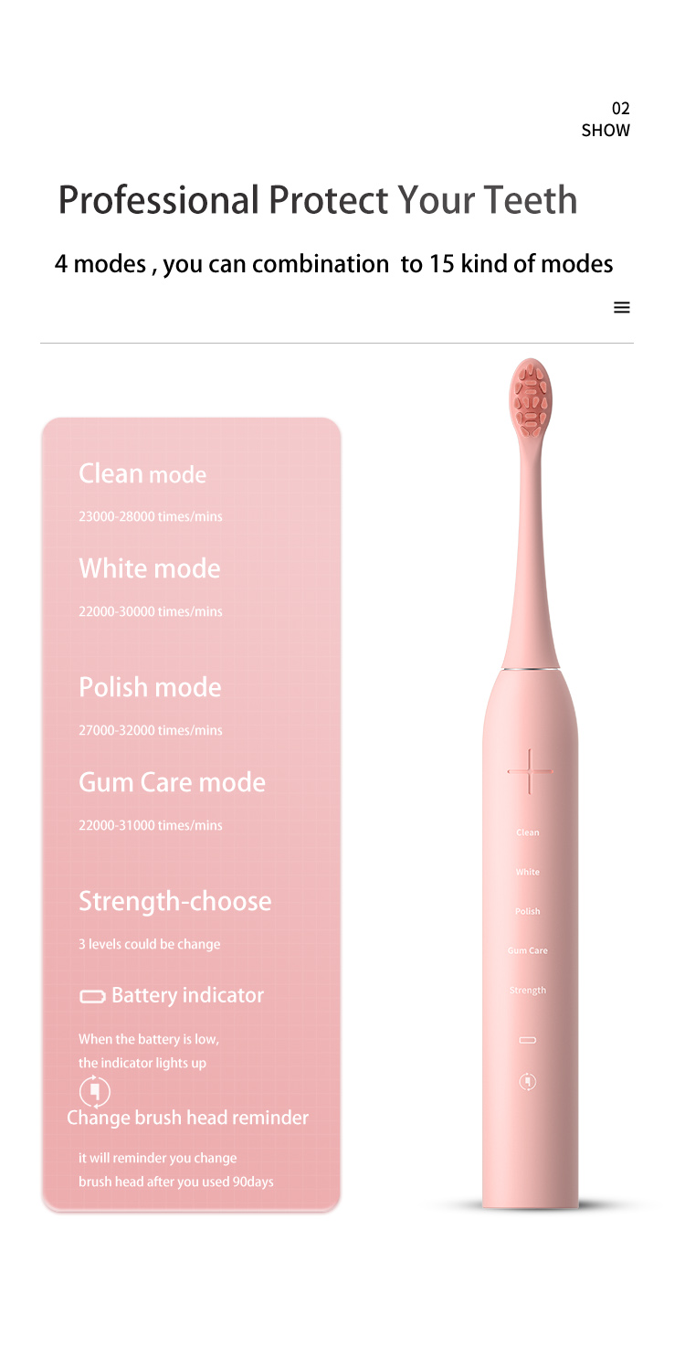 5 modes sonic toothbrush